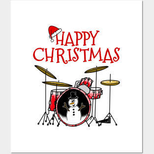 Christmas Drums Drummer Drum Teacher Xmas 2022 Posters and Art